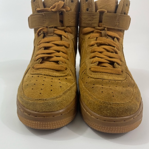 Nike AF1 Air Force 1 High LV8 Brown Suede High Top Sneakers Size 6 Y - Picture 5 of 13